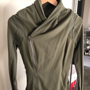 Lululemon Army Green Jacket with a Double Zippers